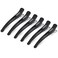 AIMIKE 6pcs Professional Hair Clips for Styling Sectioning, Non Slip No-Trace Duck Billed Hair Clips with Silicone Band, Salon and Home Hair Cutting Clips for Hairdresser, Women, Men - Black 4.3&rdquo; Long