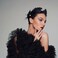 2 Pcs Black Swan Feather Hair Clips Ballet Style Love Heart Rhinestone Ostrich Feather Hairpins Swan Lake Performance Dancing Party Costume Headpiece Hair Accessories for Women Girls