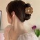 4 Pcs Flower Hair Claw Clips for Women Medium Bright Surface Flower Peal Claw Clips Strong High Ponytail Holder Nonslip Hair Jaw Clips Thin Thick Hair Clamp Hair Accessories for Hawaiian
