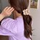 4 Pcs Flower Hair Claw Clips for Women Medium Bright Surface Flower Peal Claw Clips Strong High Ponytail Holder Nonslip Hair Jaw Clips Thin Thick Hair Clamp Hair Accessories for Hawaiian