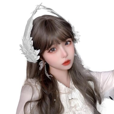 1 Pair Angel Wing Hair Clips Feather Hair Barrettes Lolita Headwear Cosplay Accessories Headpieces for Girls Women