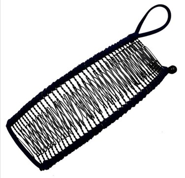 Hair Clip, Black Banana Comb Stretch Banana Hair Clip Clincher Comb Adjustable for Women Girls Thick Wavy Curly Hair