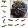 12Pcs Halloween Caterpillar Hair Clips Hand Painted Reptile Hair Clip Headpiece Spooky Halloween Party Hair Accessories Fun 3D Bug Duckbill Clips