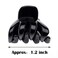 Cobahom 12 Pack Small Hair Claw Clips 1.2 Inch Plastic Hair Clips for Thin Hair No-Slip Mini Hair Clips Hair Styling Accessories for Women and Girls (Black)