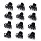 Cobahom 12 Pack Small Hair Claw Clips 1.2 Inch Plastic Hair Clips for Thin Hair No-Slip Mini Hair Clips Hair Styling Accessories for Women and Girls (Black)