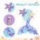 6Pcs Mermaid Hair Clips Mermaid Hair Accessories Starfish Hair Clip Sequin Hair clips for Girls Pink Purple Green Hair Clips Fishtail Sparkling Hair Clips Hair Accessories for Girls