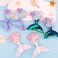 6Pcs Mermaid Hair Clips Mermaid Hair Accessories Starfish Hair Clip Sequin Hair clips for Girls Pink Purple Green Hair Clips Fishtail Sparkling Hair Clips Hair Accessories for Girls