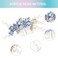 Wedding Hair Combs, Crystal Flwoer Hair Clips Bride Bridesmaid Hair Sides Comb Rhinestone Barrettes, Pearl Flower Hair Pins Hair Accessories for Women Girls (Light Blue)
