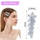 2Pcs Sparkly Crystal Hair Clips, Rhinestones Duckbill Alligator Hair Pins, Handmade Hair Barrettes, Elegant Gold Metal Bobby Hairpin Hair Accessories Headwear Styling Tools, Present for Women Girls