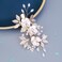 Hair Clip, Crystal Bridal Wedding Hair Clips, Pearl Rhinestone Hair Pins, Floral Hair Pieces for Brides Bridesmaids Women Girls