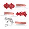 Red Austrian Hair Barrettes, Sparkly Zircon Crystal Hair Clips French Dedign Bridal Fashion Bling Rhinestons Hairpins, Wedding Hairgrip Hair Headwear Accessories for Women Girls Bride Bridesm