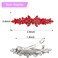 Red Austrian Hair Barrettes, Sparkly Zircon Crystal Hair Clips French Dedign Bridal Fashion Bling Rhinestons Hairpins, Wedding Hairgrip Hair Headwear Accessories for Women Girls Bride Bridesm