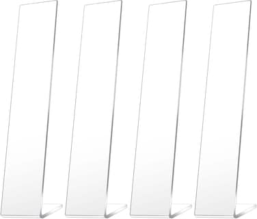 4 Pcs Acrylic Clear Hair Clip Display Stand L-Shaped Hairpin Display Holder Barrette Display Stand Holder Hair Clip Organizer Stand Holder Bracelet Bangle Display Stand for Teen Girls Women