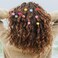 Lusofie 100pcs Mini Hair Clips, Rainbow Hair Claw Clips, Plastic Hair Clips for Women Girls, Mini Size for Thin Hair, Hair Braids Maker Beads, 100 Pcs
