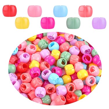 Lusofie 100pcs Mini Hair Clips, Rainbow Hair Claw Clips, Plastic Hair Clips for Women Girls, Mini Size for Thin Hair, Hair Braids Maker Beads, 100 Pcs