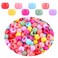 Lusofie 100pcs Mini Hair Clips, Rainbow Hair Claw Clips, Plastic Hair Clips for Women Girls, Mini Size for Thin Hair, Hair Braids Maker Beads, 100 Pcs