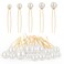 Lusofie 18Pcs Pearl Bobby Pins Bridal Wedding Hair Peals U Shaped Pearl Hair Pins Accessories for Brides Bridesmaids Women Girls(Gold)