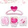 Valentine&rsquo;s Day Love-Shaped Hair Clips for Women Heart Hair Claw Clips Bright Pink Hair Claws Elegant Hair Barrettes Non-Slip Hairpins Fashion Claw Clips Valentine&rsquo;s Party Hair Accessories 1Pcs