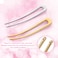 Yolev 8 Pieces U-shaped French Hair Pins Metal Chignon Hair Pins Acetate 2 Prong Bun Updo Hair Fork Hair Sticks Hairstyle Accessories for Women