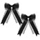 Giantree 2 Pcs Black Lace Hair Bow Clips for Women, Cute Lace Hair Bows Clips with Long Tail Ribbon for Wedding Halloween Gothic Dress Decor Accessories Gift
