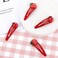 4 PCS Strawberry Snap Hair Clips, Red Metal Snap Fruit Hair Clips Hair, Cute Strawberry Metal Snap Hair Barrettes, Make up Hair Clips for Strawberry Hair Clips Accessories of Women