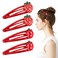 4 PCS Strawberry Snap Hair Clips, Red Metal Snap Fruit Hair Clips Hair, Cute Strawberry Metal Snap Hair Barrettes, Make up Hair Clips for Strawberry Hair Clips Accessories of Women