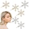 6 PCS Snowflake Rhinestone Hair Clips Gold silver Hairpins Christmas Winter Holiday Crystal Hairpin Barrette Wedding Bridal Hair Accessories for Women Girls