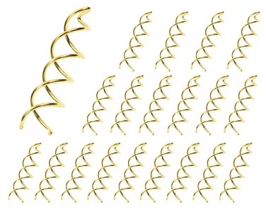 Mini Skater 2.36 inch Spiral Hair Pins Non-Scratch Rounded Tips Spiral Bobby Pins Blonde Hair Twist Screw Spin Pins for Women Buns Hair Styling DIY, Set of 20 (Gold)