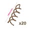 Mini Skater 1.88" Spiral Hair Pin Twist Barrette Spin Pins Non-Scratch Round Tips Twist Screw Hair Pin for Women Bun Hair Style DIY(Brown, Set of 20)