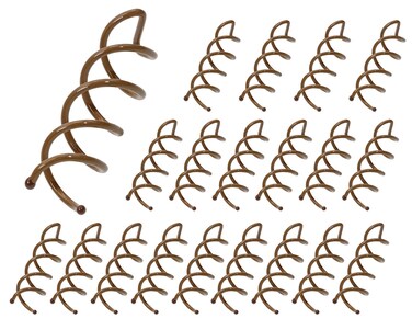 Mini Skater 1.88" Spiral Hair Pin Twist Barrette Spin Pins Non-Scratch Round Tips Twist Screw Hair Pin for Women Bun Hair Style DIY(Brown, Set of 20)