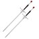 2PCS Metal Sword Hair Sticks, Chinese Hair Sticks for Buns, Sword Hair Chopsticks with Gems Sword, Hair Chopsticks for Women Hair Accessories (Silver)