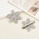 Snowflake Hair Clips Rhinestone Duckbill Hair Pins for Women Girls Silver Crystal Hair Barrettes Bridal Head Piece for Bride Wedding Hair Pins for Bridesmaid Flower Girls 2pcs