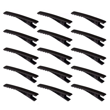 YAKA 50 Pack 1-3/4 Inch(45 mm) Black Alligator Hair Clip Flat Top with Teeth for Arts &amp; Crafts Projects,Teeth Single Prong Metal Clips Hairbow Accessory,Hair Care,Woman
