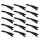 YAKA 50 Pack 1-3/4 Inch(45 mm) Black Alligator Hair Clip Flat Top with Teeth for Arts &amp; Crafts Projects,Teeth Single Prong Metal Clips Hairbow Accessory,Hair Care,Woman