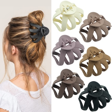 2.8 Inch Medium Octopus Hair Clips for Women, Matte Hair Claw Clips for Thin Hair, Strong Hold Non-slip Spider Octopus Clips for Fine Hair Jaw Clips