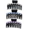 LONEEDY 3PCS Strong Hold Hair Claw Clips, Rhinestone Flower Double Teeth Jaw Clips (L-White + purple + blue)