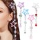 Star Hair Clips,4 PCS 2000s Y2K Sliver Star Barrettes,Non Slip Metal Snap Star Hairclips Bow Hair Accessories for Girls Women