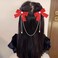 Hair Bow Clips for Toddler Girls Red Hair Ribbons for Babies Hair Bows for Little Girls Barrettes for Fine Hair Accessories for Women Pearl Tassel Hair Chain Bowknot Hair Clip for Baby Girl Barrettes