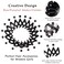 TOBATOBA 3 Pcs Black Lazy Bird's Nest Plate Hairpin, Hair Clips for Women - Bun Maker, Ponytail Holder, Hair Accessories for Women and Girls