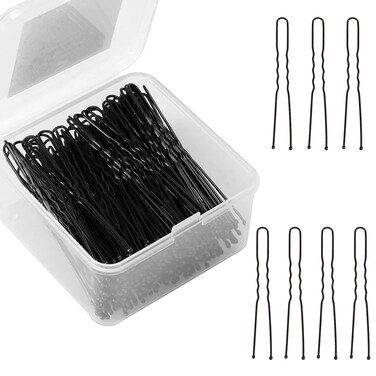 Bobby Pins, 200pcs Bobby Pins Black, U Shaped Hair Pin for Thick Hair, Hair Clips for Decoration, Blond Small Buns Pins for Women