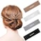 4 Pieces Deft Hair Bun Maker Doughnut Hair Bun French Hairstyle (Black, Khaki, White, Gray,Fabric)