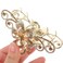 Vintage Rhinestone Hair Claw Clips - Alloy Fancy Hair Accessory with Pins and Large Jaw Clips