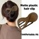 6Pcs French 8-Shape Hollow Out Matte Plastic Hair Claws Stylish Commuter Ponytail Flat Hair Clips for Women and Girls