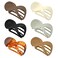 6Pcs French 8-Shape Hollow Out Matte Plastic Hair Claws Stylish Commuter Ponytail Flat Hair Clips for Women and Girls