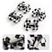 4PC Racing Checkered Flag Hair Bow Clips 3 Inch Girls Women Black and White Racing Fan Pigtail Hair Accessories