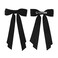 Red and Black Hair Bows for Women - 2Pcs Silkly Satin Hair Ribbon Bow with Metal Clips Hair Accessories for Girls