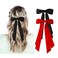 Red and Black Hair Bows for Women - 2Pcs Silkly Satin Hair Ribbon Bow with Metal Clips Hair Accessories for Girls