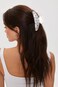 LILIE&amp;WHITE Ivory Acrylic Hair Clip with Heart Shape Rhinestones, Medium Size, 2 Pieces, Women's Hair Accessory