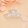 LILIE&amp;WHITE Ivory Acrylic Hair Clip with Heart Shape Rhinestones, Medium Size, 2 Pieces, Women's Hair Accessory