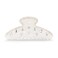 LILIE&amp;WHITE Ivory Acrylic Hair Clip with Heart Shape Rhinestones, Medium Size, 2 Pieces, Women's Hair Accessory